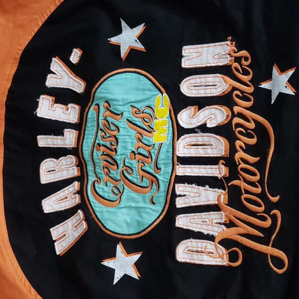 Harley Davidson Cruiser Girls MC Short Sleeve Stretch Womens Shirt size 2XL